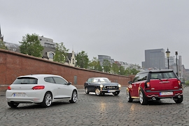 Mini Cooper S Clubman Volvo 1800 ES VW Scirocco