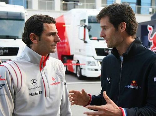 Zwei führende Köpfe der Fahrergewerkschaft: Pedro de la Rosa und Mark Webber