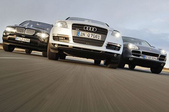 Audi Q7 gegen X5 und Cayenne S