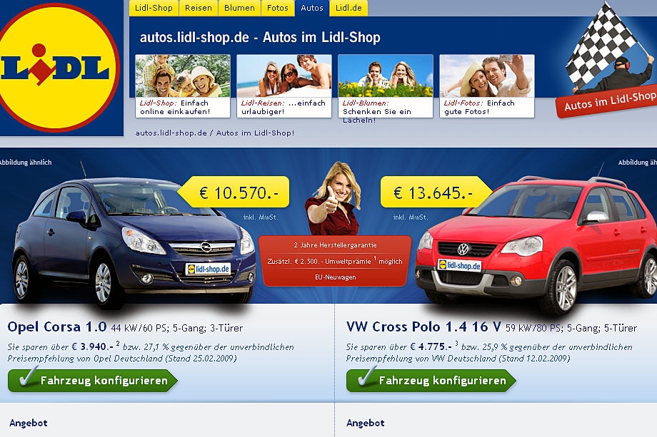 Autos bei Lidl