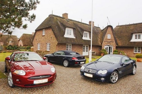 BMW 650i  Jaguar XK  Mercedes SL 500