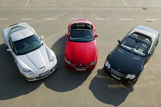 Vergleich Corvette  M Roadster  SL 55 AMG