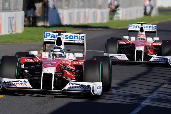 Formel 1, GP Australien 2009, Jarno Trulli und Timo Glock Toyota