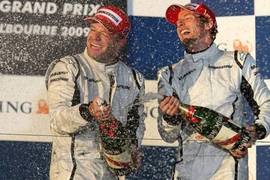 Formel 1, GP Australien 2009, Jenson Button und Ruben Barrichello, Brawn GP