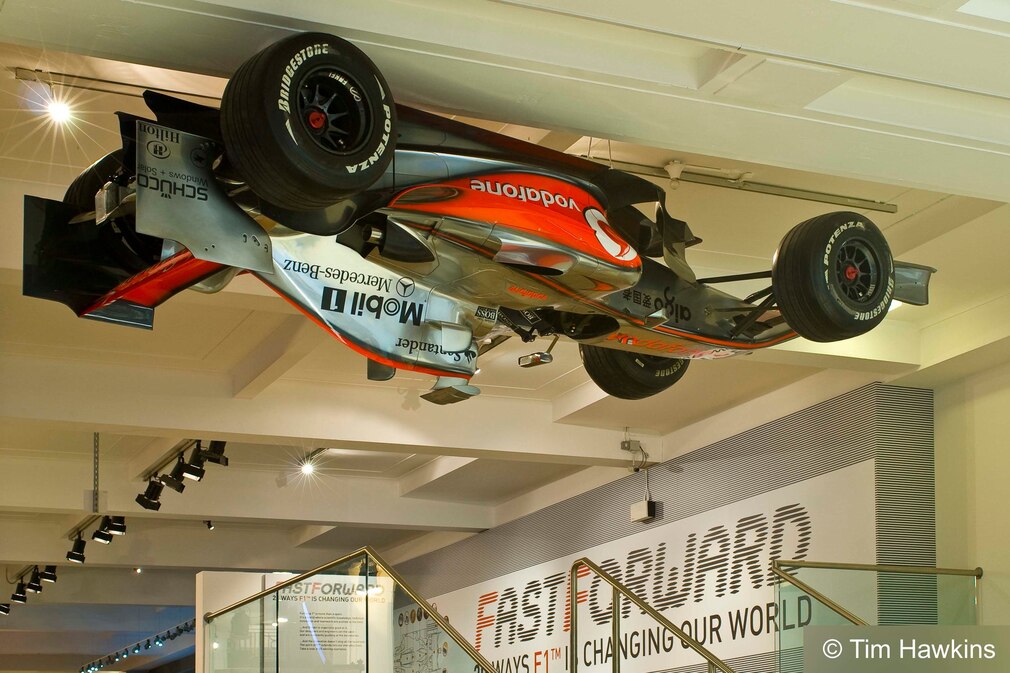 Sonderausstellung "Wunder der Formel 1" in London.