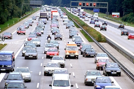 Stau auf der Autobahn
