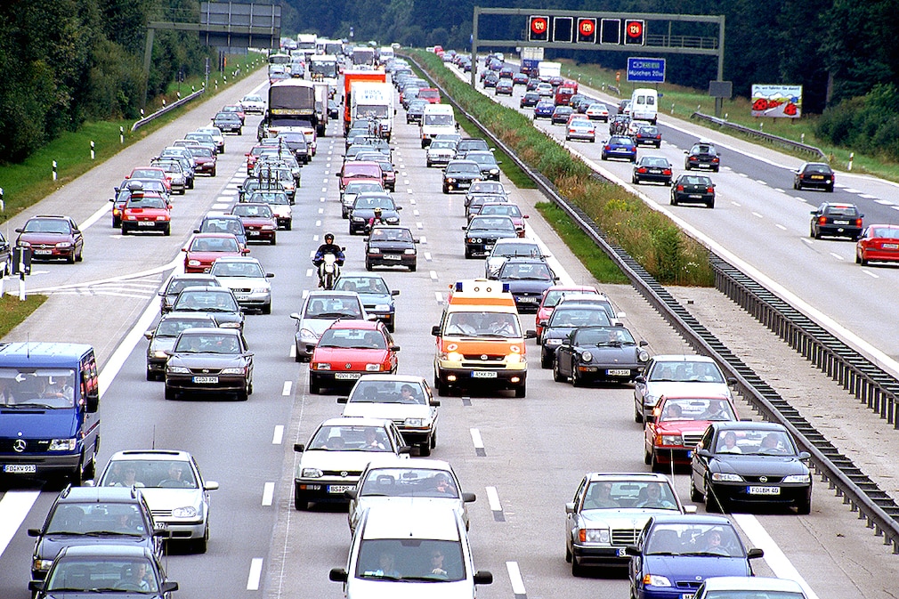 Stau auf der Autobahn