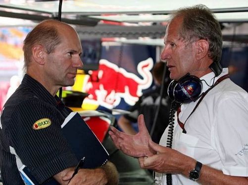 Red-Bull-Konstrukteur Adrian Newey mit Konsulent Helmut Marko