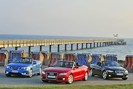 Saab 9-3 2.0T Cabrio Audi A5 Cabrio 2.0 TFSI Quattro BMW 325i Cabrio