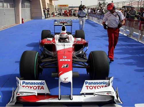 Jarno Trullis Toyota war heute in Bahrain tatsächlich das schnellste Fahrzeug