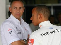 Noch einmal Glück gehabt: Teamchef Martin Whitmarsh und Lewis Hamilton