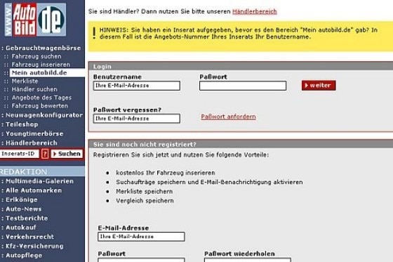 Neuer Gebrauchtwagen-Suchservice