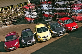 Opel Corsa Nissan Micra Peugeot 206+ Ford Fiesta Seat Ibiza