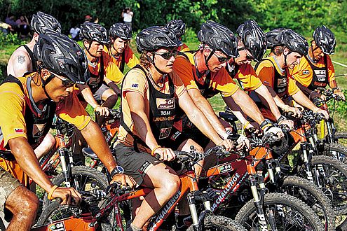 An die Pedale: Ohne Topkondition hat man hier nichts verloren.