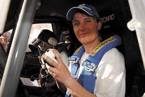 Die erfolgreichste Frau im Rallye-Sport: Jutta Kleinschmidt.