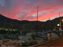 Abendstimmung im Hafen von Monte Carlo an der Côte d'Azur