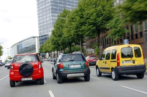 Vergleichstest Terios, Sedici, Kangoo