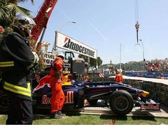 Sebastian Vettels Auto wurde auf der Wiese in der Ste. Devote geparkt