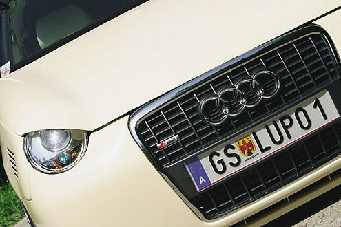 Dicke Lippe: Der Lupo trägt den Singleframe-Grill des A3.