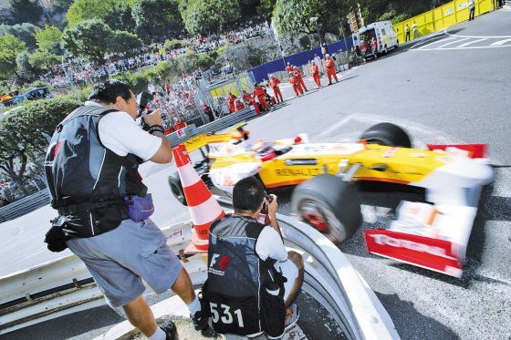 Formel 1 GP von Monaco 2009, Sportfotografen bei der Arbeit