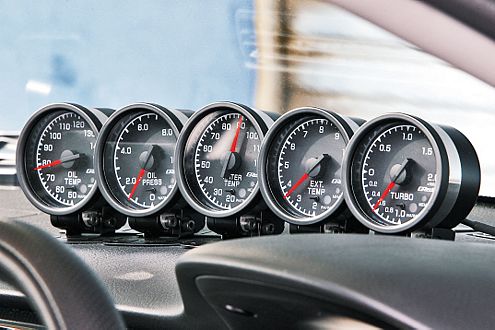 In Reih und Glied: die GReddy-Instrumente.