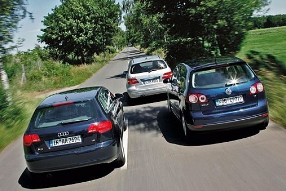 Test A3 Sportback, B-Klasse, Golf Plus