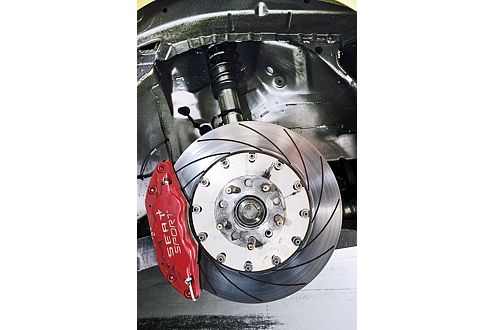 Packend: die Bremsen des Seat Supercopa