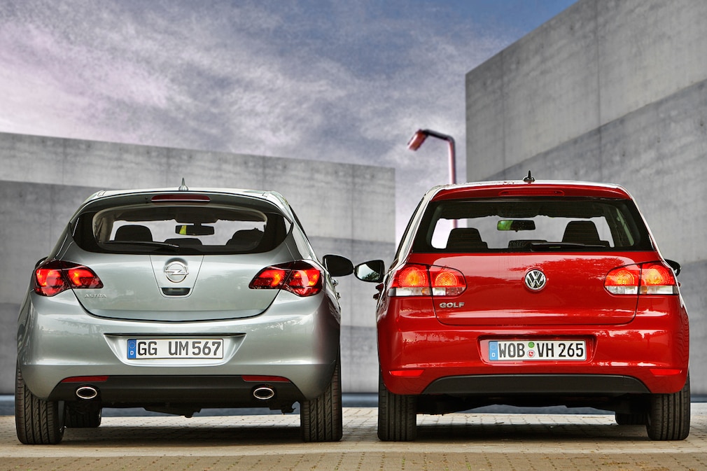 Opel Astra VW Golf
