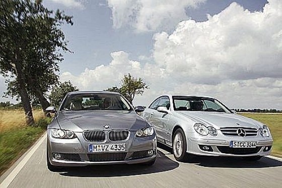 Test BMW 335i Coupé  Mercedes CLK 350