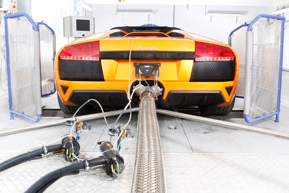 Lamborghini Abgas-Prüfstand
