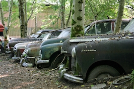 Der malerische Autofriedhof in der Schweiz hat noch bis zum Herbst 2009 Gnadenfrist.