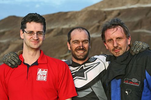 Kein Zweifel: Saubermann Gerald Czajka saß im GL. Bernd Volkens quälte das Quad, Jan Horn die Enduro (v.l.).