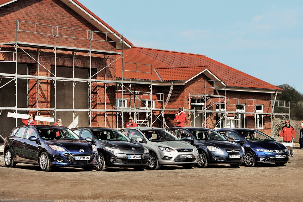 Mazda3, Renault Mégane, Ford Focus, Kia cee'd, Honda Civic