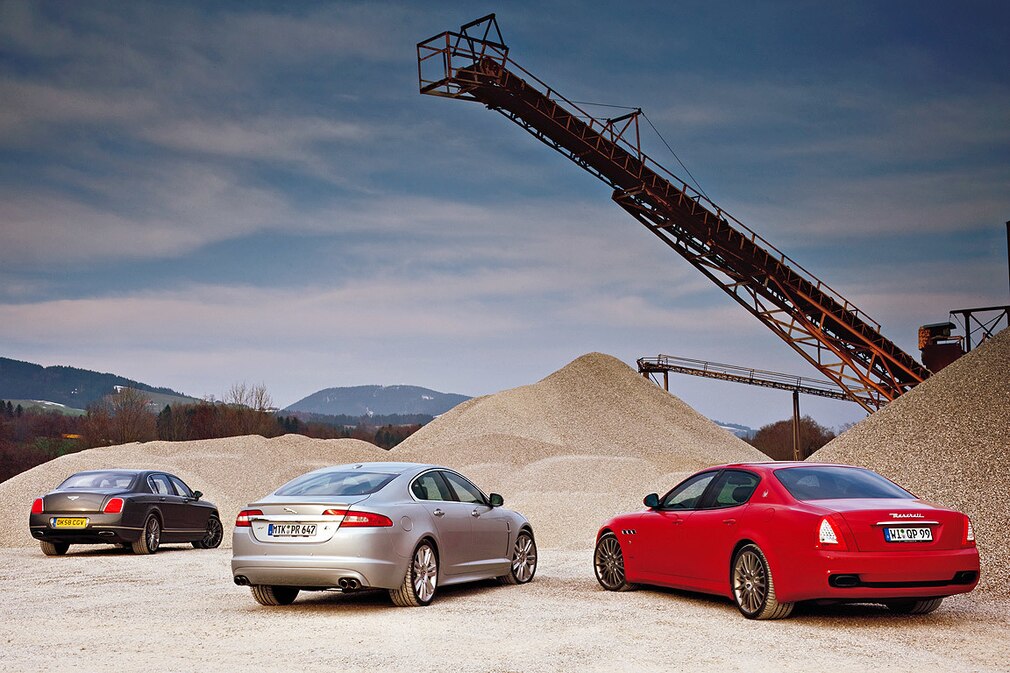 Jaguar XFR Bentley Flying Spur Speed Maserati Quattroporte Sport GT S