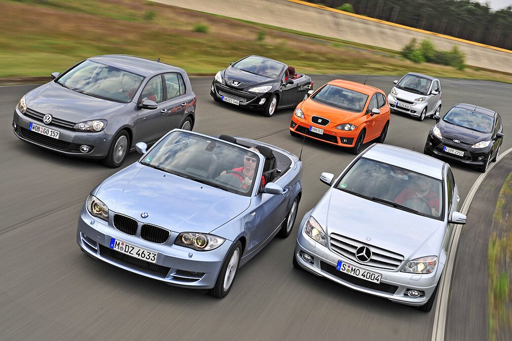 VW Golf 1.4 TSI 1er BMW 123d Cabrio Mercedes C-Klasse C 250 CDI  Peugeot 308 CC Seat Leon Ford Fiesta Smart Brabus