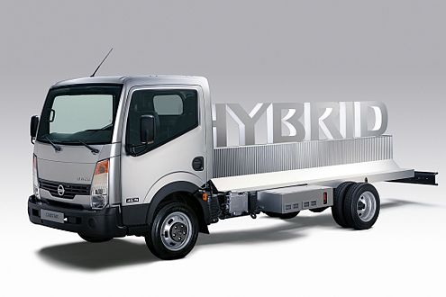 Blick in die Zukunft: der Cabstar als Studie mit Hybridantrieb.