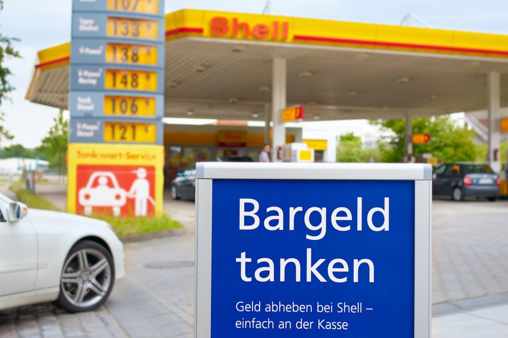 Geld zapfen bei Shell