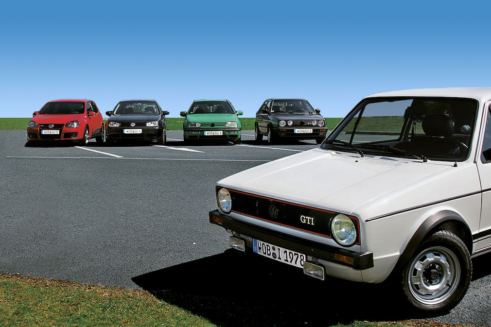 VW Golf V GTI VW Golf IV GTI VW Golf III GTI VW Golf II GTI VW Golf I GTI