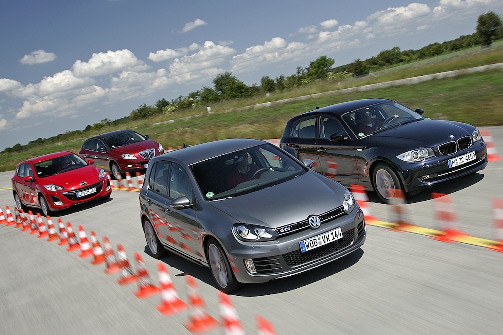 VW Golf GTD 1er BMW 120d Mazda3 2.2 MZR-CD Lancia Delta 1.9 Twinturbo
