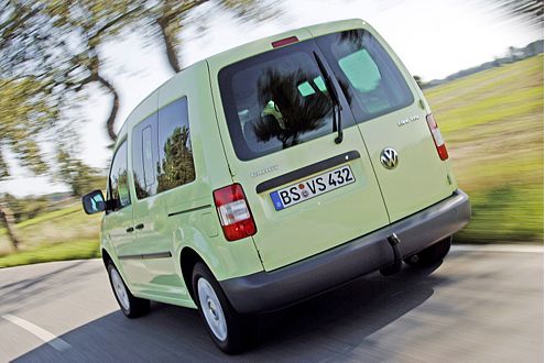 Schwergewicht: Der VW Caddy bringt 1350 Kilo auf die Waage.