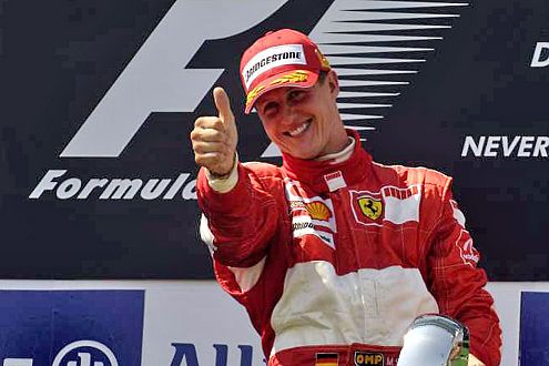 Hat gut lachen: Während bei Renault dicke Luft vorherrscht, freut sich Schumi schon auf das Rennen in Suzuka.