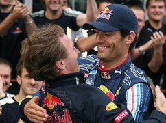 Gemeinsame Siegesfreude: Christian Horner und Mark Webber