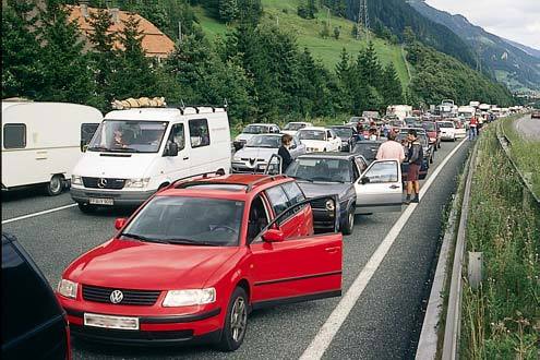 Stau auf der Autobahn