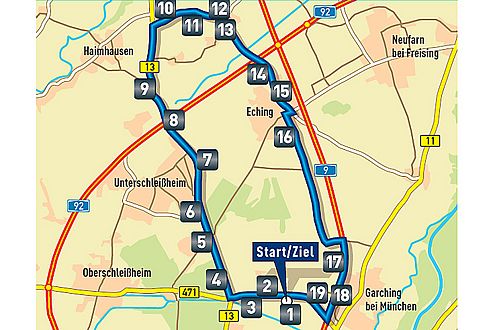 Der Test: 19 Aufgaben auf einem 25-Kilometer-Kurs.