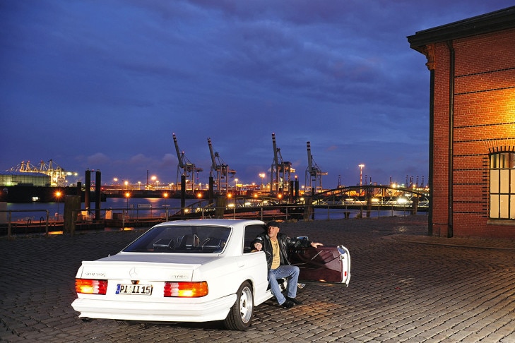 Mercedes 500 SEC AMG Hamburg Hafen