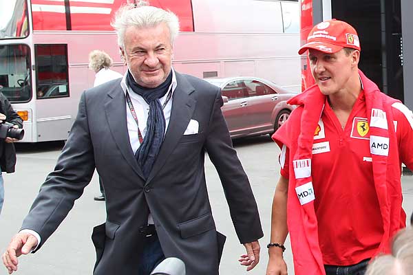 Michael Schumacher mit Manager Wilhelm Willi Weber Juli 2009