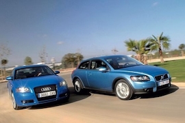 Test Audi A3  Volvo C30
