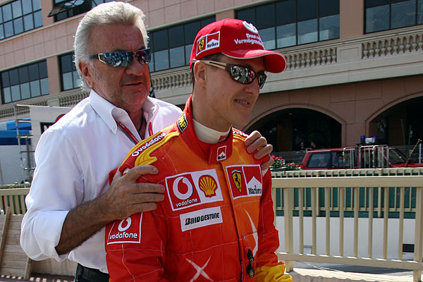 Michael Schumacher und Manager Willi Weber