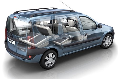 Für 500 Euro Aufpreis liefert Dacia den Kombi als offiziellen Siebensitzer.