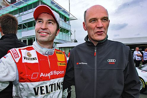 Poleposition, dann Eklat: Frentzen und Audi-Sportchef Ullrich.